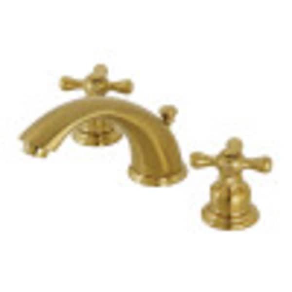Kingston Brass KB967AXSB Widespread Bathroom Faucet with Retail Pop-Up, Brushed Brass KB967AXSB - main